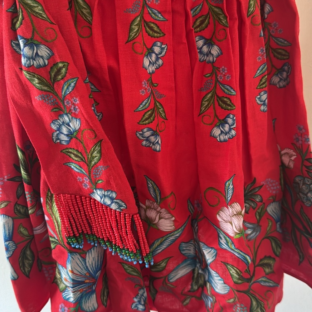 FARM Rio Red Floral Mini Dress - Picture 10 of 11
